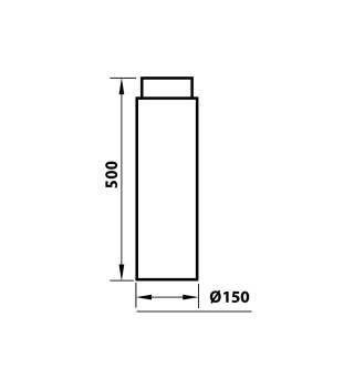 Preview: Aduro  Rauchrohrverlängerung 500 mm